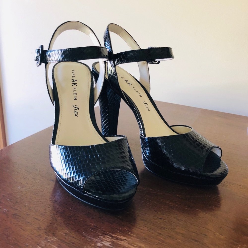 Classy peep toe heels by Ann Klein